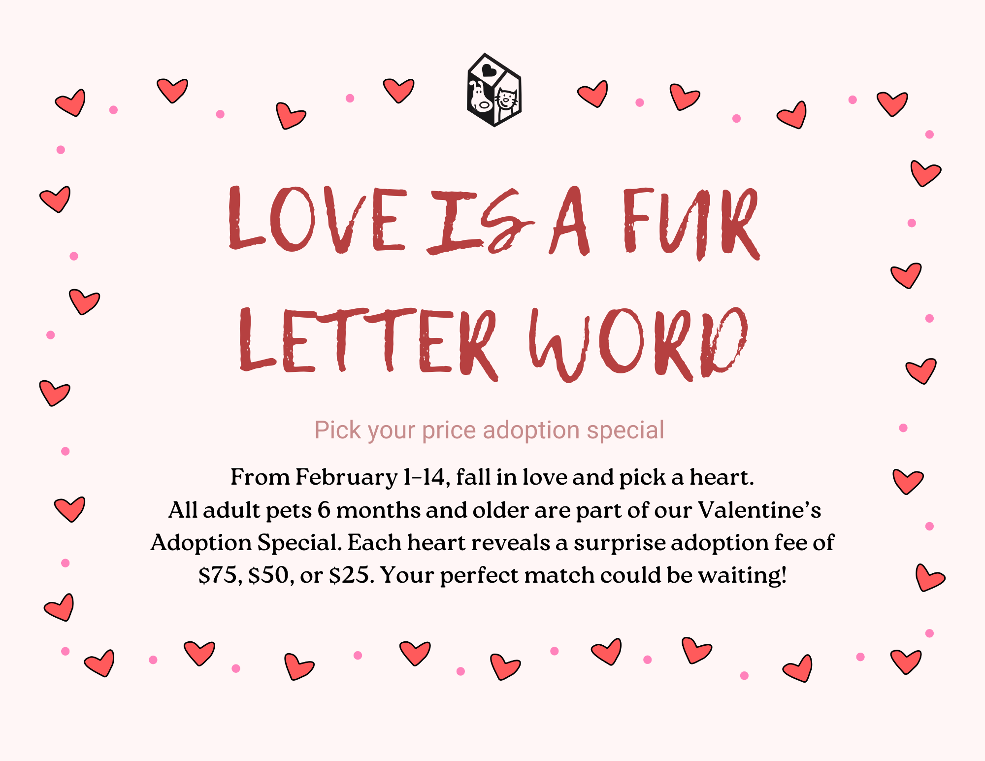 Love is a fur letter word adoption special 2026